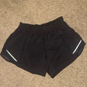 lululemon athletica Black Women’s Running Shorts with Reflective Accents